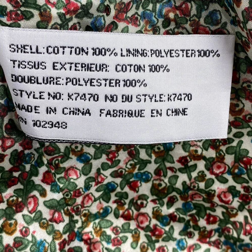 Tulle Hooded Trench Coat Floral Lined‎ Lightweight Jacket White XS